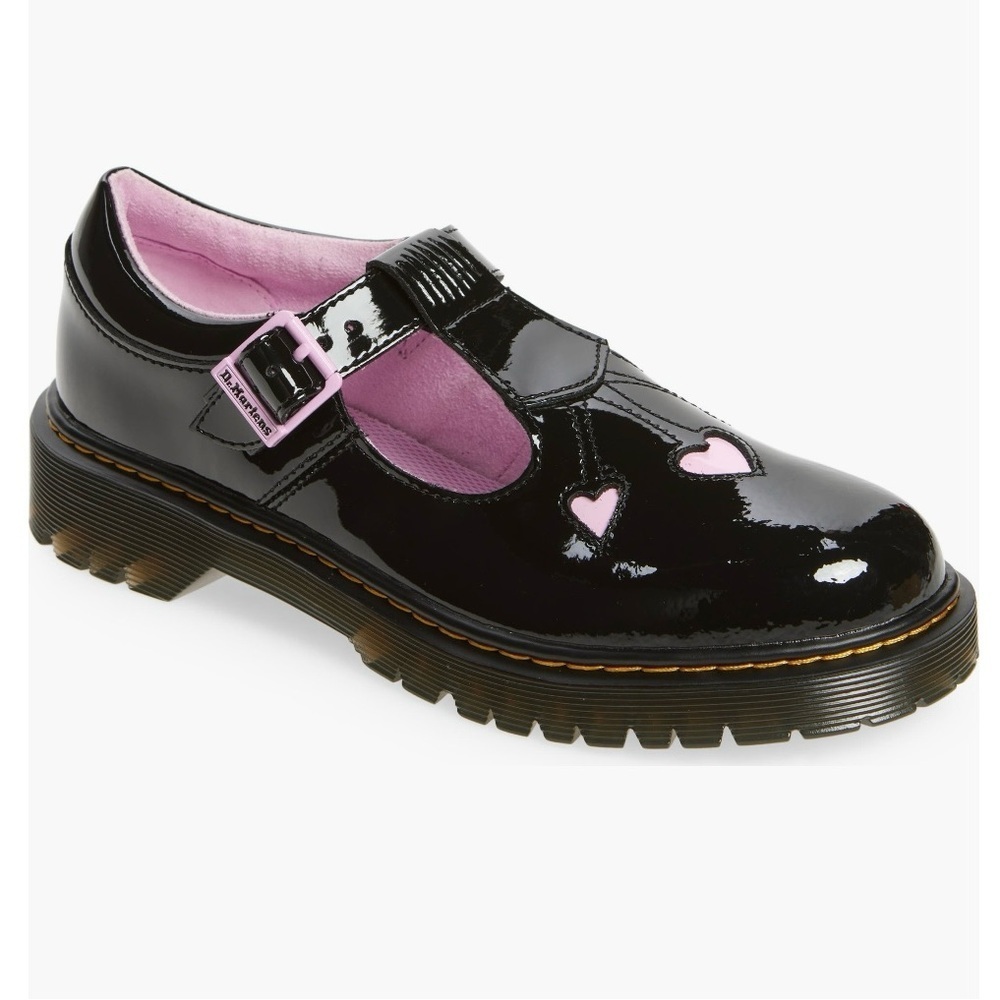 NIB Dr. Martens Kid’s Bex Heart T-Bar Mary Jane Shoes – Size 3